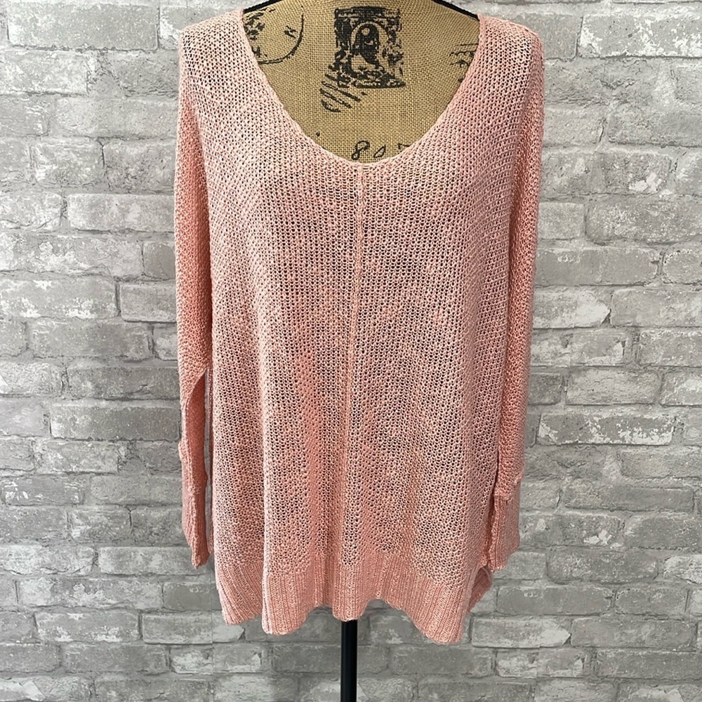 La Miel Pink V-Neck Sweater